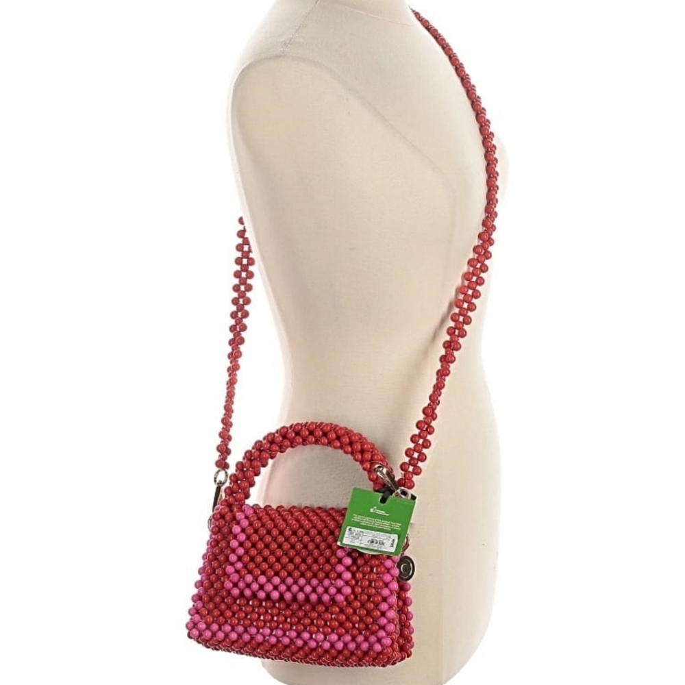 Kate Spade Red and Pink Beaded Mini Bag